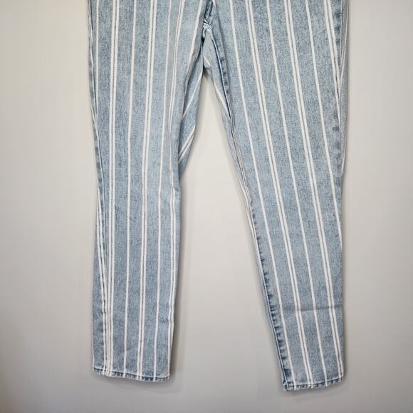 Pac Sun Mom Jeans Women's 25 High Rise Stripe Denim - Picture 4 of 9